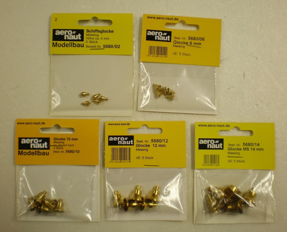 Glocke Messing 5 Stück Glocken Schiffsglocke Neu aero-naut Schiffsglocken - Bild 1 von 1