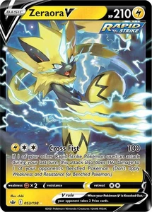 Pokemon Chilling Reign Zeraora V 053/198 Ultra Rare Holo Card - Picture 1 of 1