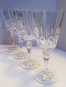 "Juego de 3+1 copa de vino con tallo de 7 3/4"" de alto Galway Irlanda con corte de cristal de plomo" - Imagen 1 de 7