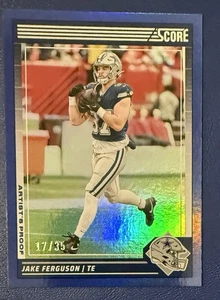 2024 Panini Score #76 Jake Feguson Blue Artists Proof #/35 Mint Dallas Cowboys - Picture 1 of 5