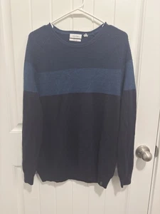 Calvin Klein Herren Pullover Blau Aus Italienischer Wolle Größe L - Bild 1 von 5