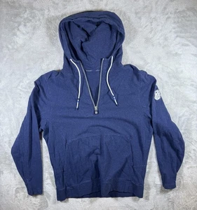 B. Draddy Hoodie Herren groß marineblau Viertelreißverschluss Kordelzug Kängurutasche - Bild 1 von 10