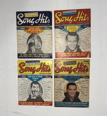 VTG Song Hits Magazine Lot of 4 Music News Lyrics 1957 to 1966 Editions - Image 1 of 4