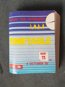 BRITISH RAIL PUBLIC TIMETABLE. Full BR network passenger timetable 1987 - Picture 1 of 1