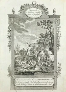 Siberia Kamtschadales people Engraved print  original Middletons 1775 - Picture 1 of 3