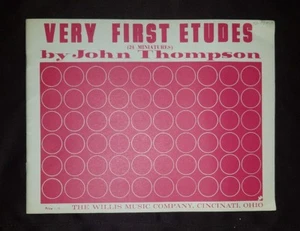 Cancionero Very First Etudes (24 miniaturas) de John Thompson de colección 1962 excelente - Imagen 1 de 3