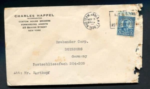 USA : Nice cover from, 1936 - New York to Duisburg, Germany - used - Picture 1 of 1