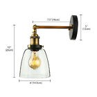 Industrial Wall Mount Sconce Clear Glass Shade Wall Lamp Hallway Loft Light