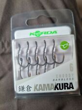 Korda Kamakura krank Hooks  Free Delivery size 8 carp fishing barbless