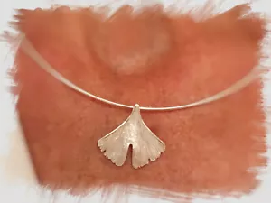 Silberanhänger - Ginkgo - Anhänger Ginkgoblatt - Silber 925 - Bild 1 von 2