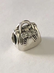 Borsa a mano scintillante Ciondolo Perline S925 Autentica Perlina Europea Argento Sterling - Foto 1 di 2