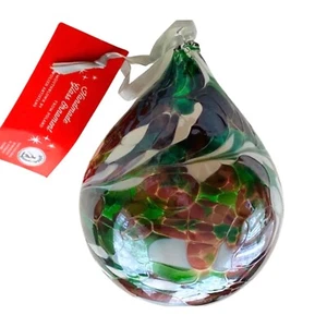 ZORZA handmade teardrop glass Christmas ornament Murano style - Picture 1 of 5