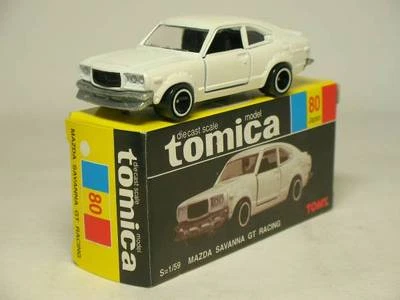 Tomica black box 80-2 Sheriff custom Savanna GT (RX-3) bianco GIAPPONE - Immagine 1 di 4