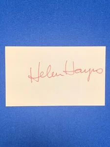 Helen Hayes EGOT WINNER Autographed 3x5 Index Card PSA DNA - Picture 1 of 5