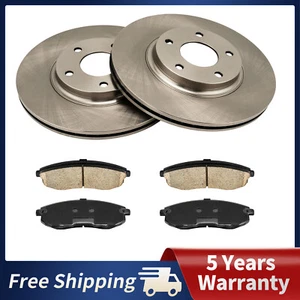 Front Disc Rotors & Brake Pads For Nissan Altima 2002-2006 Maxima 2002-2003 - Picture 1 of 12