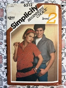Simplicity Sewing Pattern 6512 Misses' Pullover Top Size 16 FF UNCUT - Picture 1 of 2