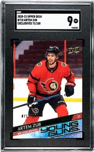 Artem Zub 2020-21 Upper Deck Young Guns #710 Exclusives /100 SGC 9 - Picture 1 of 6