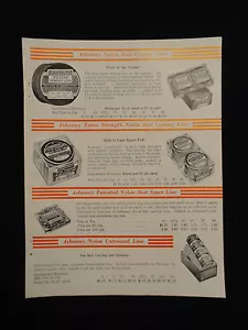 Original 1952 Ashaway Fishing Line Händlerkatalog Verkaufsblätter - Bild 1 von 6