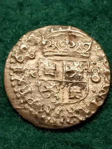 Nice Spanish Empire King Philip IV, 8 Maravedis, 19mm, 1.6gr - Picture 1 of 3
