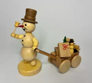 Wagner Schneemann Spielzeughändler, Nr. 46, ca. 12cm, Neu 2025, echt Erzgebirge - Bild 1 von 7
