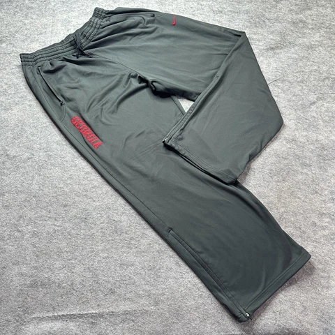 Georgia Bulldogs Nike Track Pants Men XL Gray Ankle Zip Pockets Fleece 32" Cover