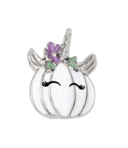 Origami Owl NEW HALLOWEEN 2022 UNICORN PUMPKIN Floating Charm FOR LIVING LOCKET - Picture 1 of 1