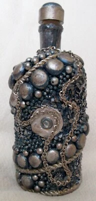 Shabby Flasche, Sammler, vintage, Kunst, UNIKAT, lebensmittelsauber - Bild 1 von 4