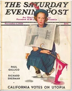 The Saturday Evening Post Easter Douglas Crockwell November 5 1938 Vintage Gift - Picture 1 of 1