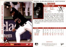 Dee Brown 2009 MultiAd Albuquerque Isotopes #9 Card *AutographDen*