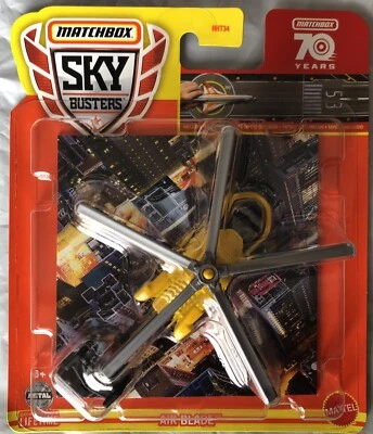 Matchbox Sky Busters 2023 Air Blade Helicopter #29/32 Yellow NEW 70 Years USPS - Image 1 of 2
