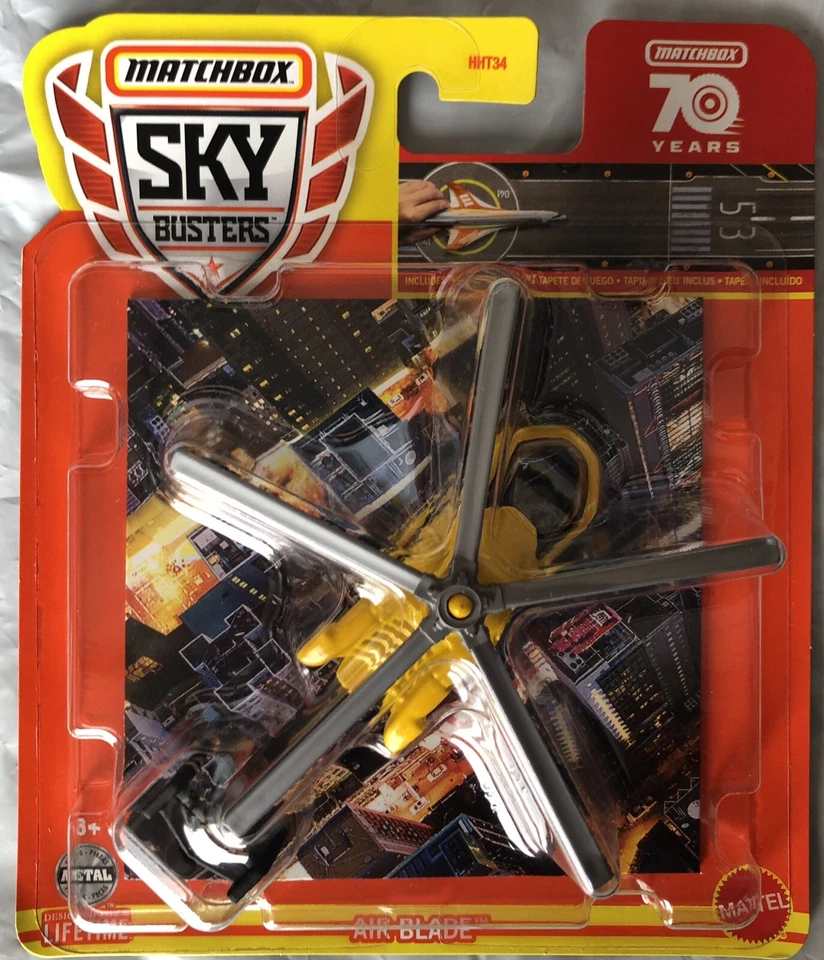 Matchbox Sky Busters 2023 Air Blade Helicopter #29/32 Yellow NEW 70 Years USPS - Image 1 of 2