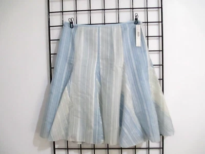 NUEVA FALDA A RAYAS ANTONIO MELANI / ORG $149 🌸 TALLA 12 ==FLUIDA / AZUL Foto 1 de 4