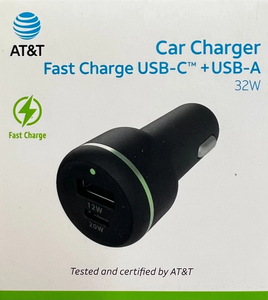 AT&T Single Port 20W PD (USB-C) FAST Charge For Samsung Iphone LG Universal