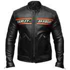 Harley Davidson Men's Biker Blocked Black Leather Jacket Motorcycle Jacket