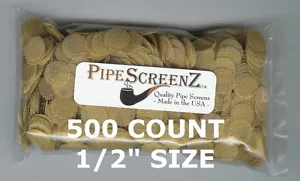 500+ Count 1/2" .500" 12.66mm BRASS Pipe Screens HIGHEST QUALITY - MADE IN USA! - Picture 1 of 3