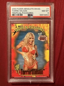 2002 Fleer WWE Absolute Divas TORRIE WILSON Tropical Pleasures #7 PSA 8 - Picture 1 of 3