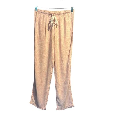 Pantalones de salón pijama blanco rosa cachemir mujer talla pequeña Faded Glory Foto 1 de 4