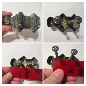 1 Victorian style historic rustic antique small ornate patina handle drawer pull - Picture 1 of 11