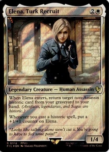 MTG FIC Surge Foil Elena, Turk Recruit Commander: Final Fantasy 18 R NM Card Sca - Picture 1 of 2