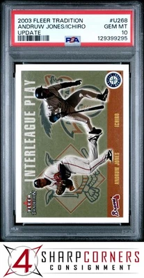 2003 FLEER TRADITION UPDATE #U268 ANDRUW JONES-ICHIRO SUZUKI PSA 10 - Image 1 of 3