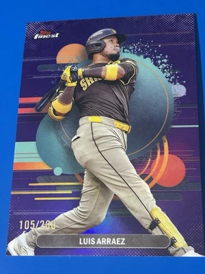 Luis Arraez 2025 Topps Finest Uncommon “Purple” Refractor Card #105/200 - Image 1 of 2