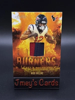 2025 Nico Collins Absolute Burners Gold Patch /99 ABU-NCO NFL Houston Texans - Image 1 of 2