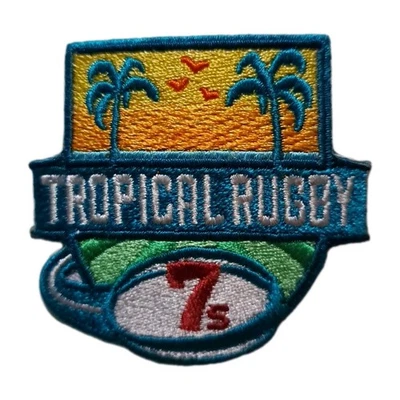 Rugby Patch Tropical 7s Sports Uniform Artist Badge Unused Very Rare Embroidered - Image 1 of 4