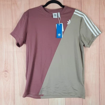Camiseta suelta Adidas Originales Adicolor Trifolio en rodajas para mujer pequeña gris ciruela Foto 1 de 4