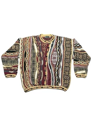 Vintage Tundra Canada Men’s Coogi Style Sweater XL 90s Hip Hop 3D Knit - Image 1 of 4
