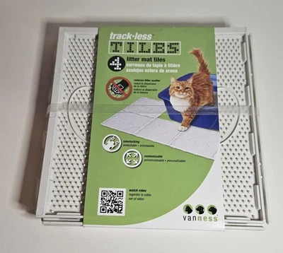 Azulejos nuevos para alfombrilla de arena para gatos Van Ness sin orugas (4 azulejos) Foto 1 de 4