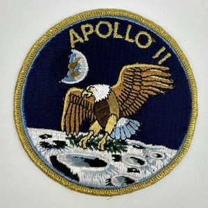 NASA Apollo 11 Mission Crew 4 inch Embroidered Patch Vintage Original 1969 - Picture 1 of 3