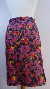 Modcloth Satin A-Line Skirt Womens Size Xl Got My Attention Knee Slit Pull on - Picture 1 of 6