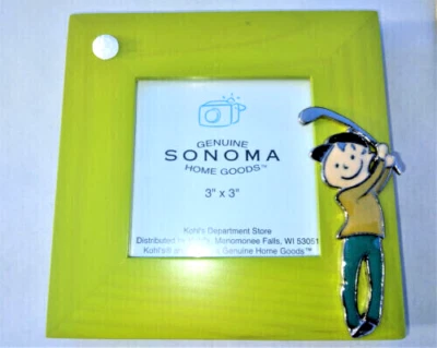 Sonoma Home Goods Picture Frame Holder 3x3 Picture Golf Theme  - Image 1 of 4