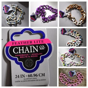 6 Stück Feather Lite Chain Co Aluminiumkette für Handtaschen, Gürtel, Basteln - Bild 1 von 10